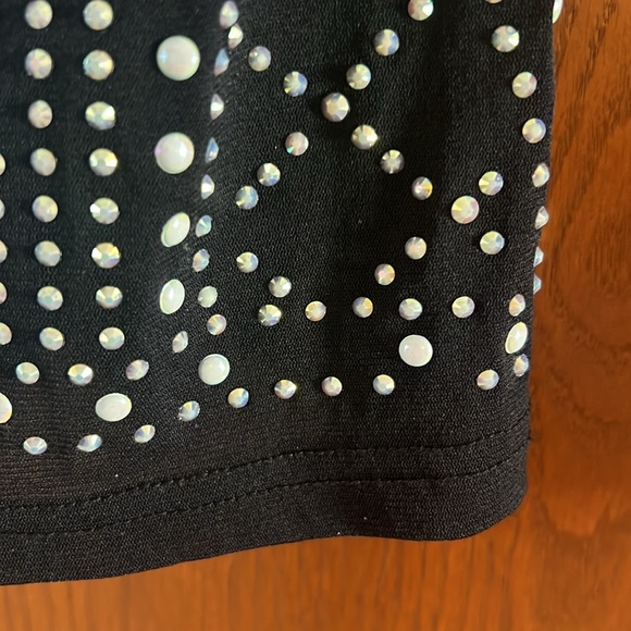 Xtaren Black and White Embellished Top - Picture 4 of 5